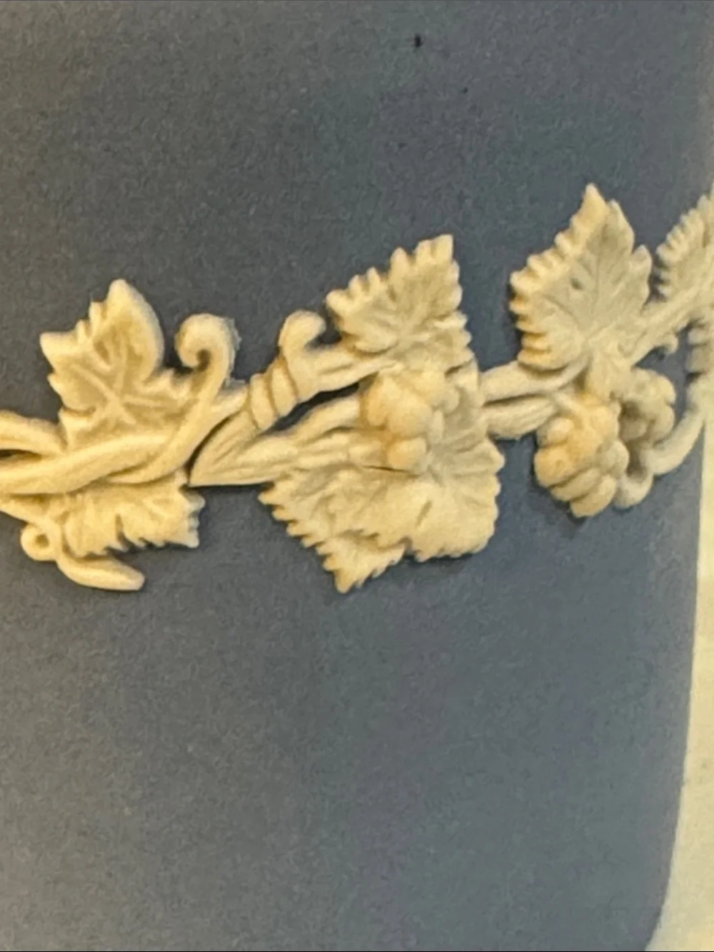 Set of 2 Vtg Jasperware Wedgewood Bud Vase Cherub and Toothpick Cigarette Holder